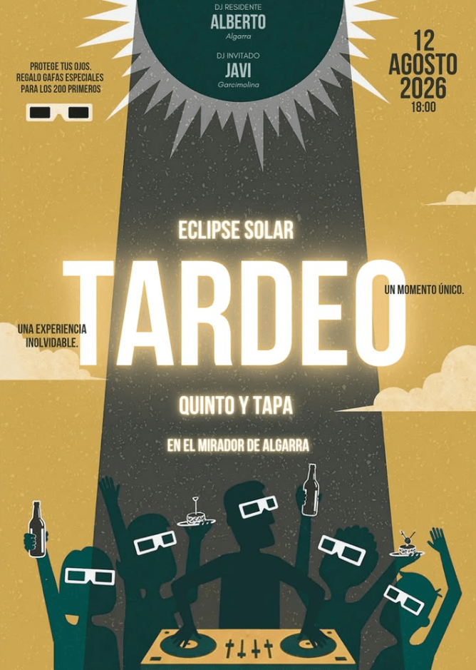 Tardeo de eclipse solar en Algarra